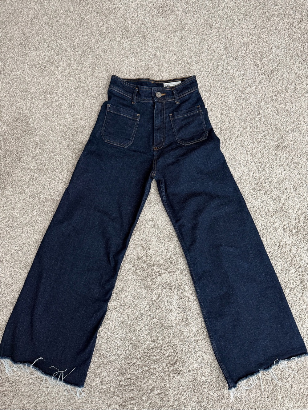 Zara the Patch Pocket Marine in Rinse Indigo